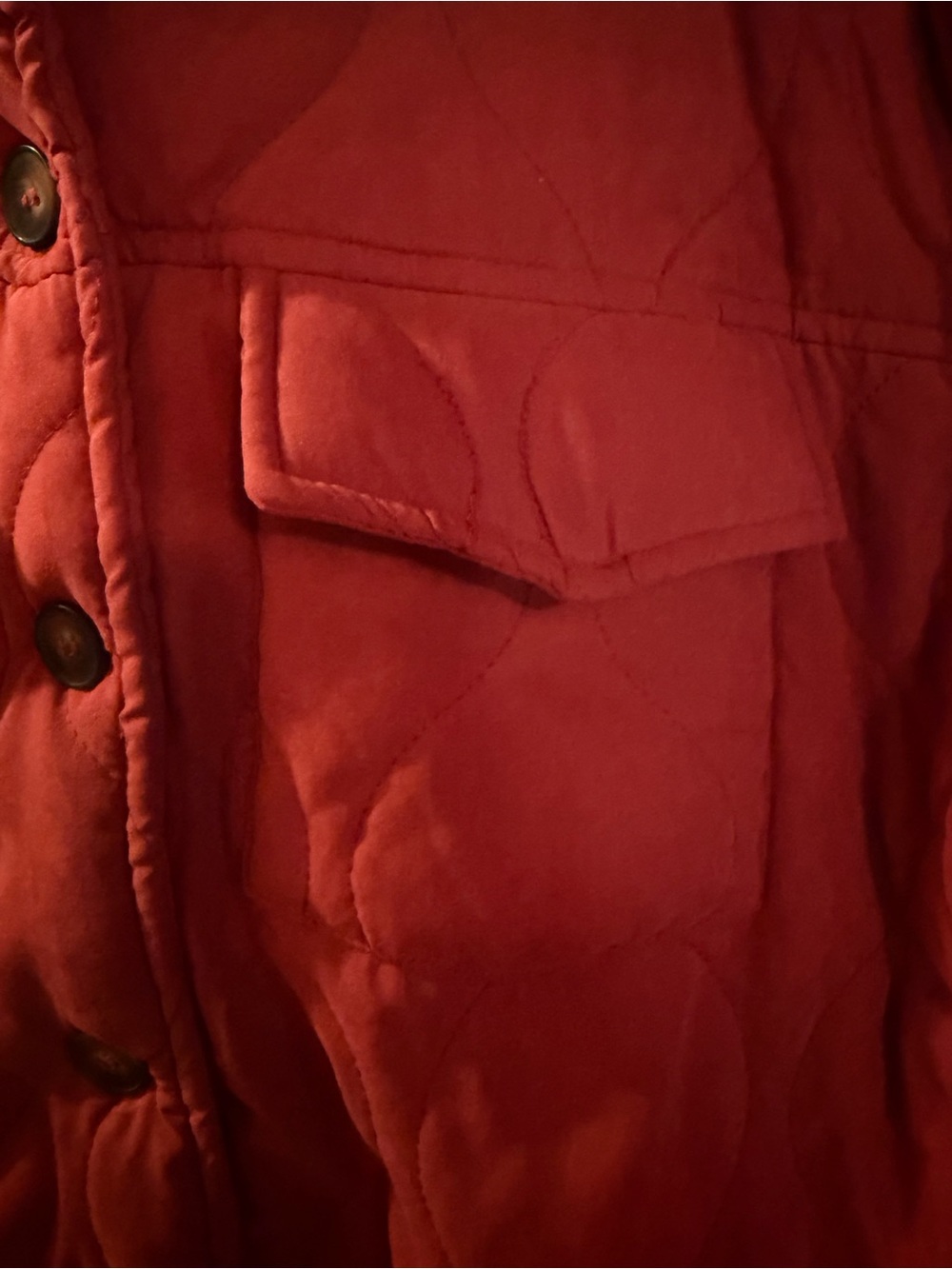 ADORA Quilted Puffer Jacket in Rust Red - Picture 3 of 4